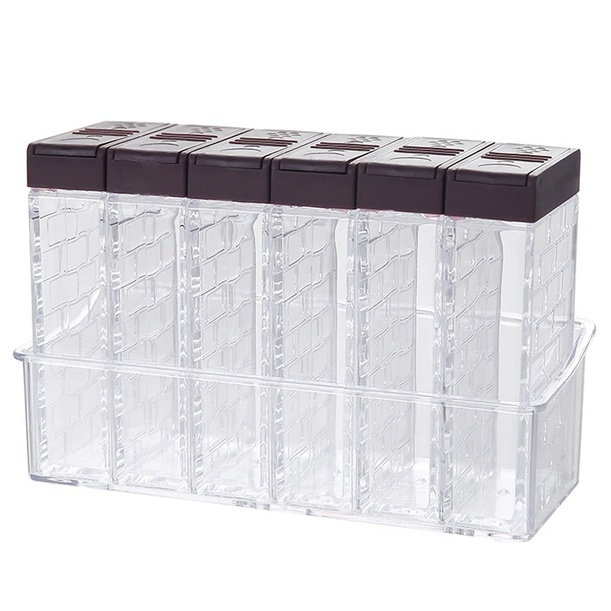 

Коробка для приправ прозрачная, 6 шт., портативный контейнер для специй с отверстиями для разрядки крышки