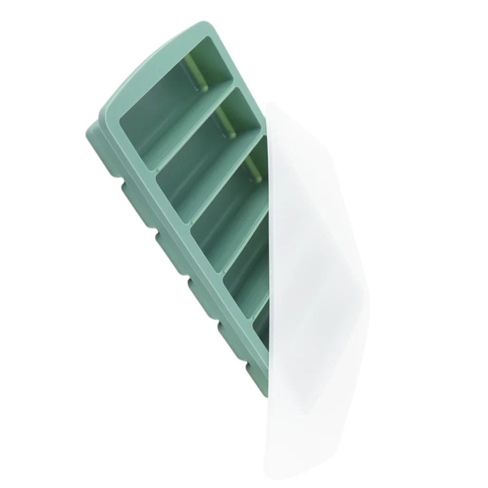 

1pc 6 Slots Silicone Ice Mold with Lid Ice Making Mold Cyanblue