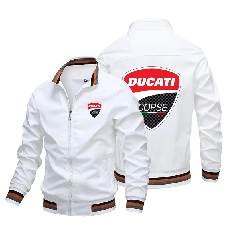 

2023 New spring and autumn men's Ducati LOGO printed custom jacket fashion motorcycle locomotive bomber bomber bomber jacket men