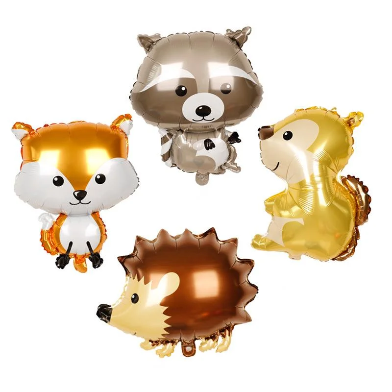 

Squirrel Balloon Cartoon Hedgehog children birthday party balloon fox squirrel hedgehog raccoon shape decoration wholesale