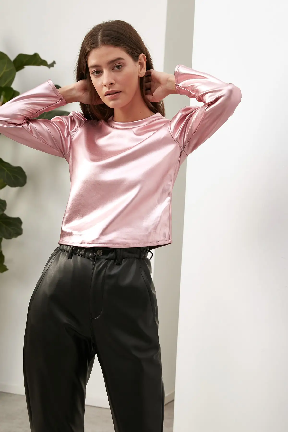 

Trendyol Black Bright Shir Detaylı Knitted Blouse TWOAW22BZ1259