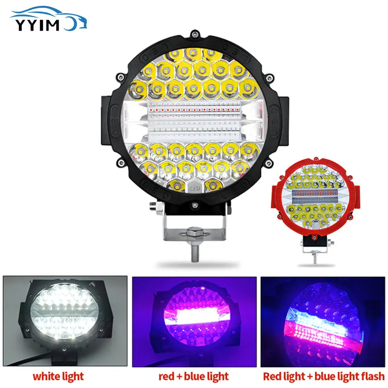 7-дюймовая Рабочая лампа для автомобиля, красная, синяя вспышка, 51 Вт, рабочая лампа для внедорожника, Рабочая лампа 12 В, 24 В, точечная лампа 4x4, фонарь для трактора, грузовика, лодки, внедорожника, квадроцикла 7-дюймовая Рабочая лампа для автомобиля, красная, синяя вспышка, 51 Вт, рабочая лампа для внедорожника, Рабочая лампа 12 В, 24 В, точечная лампа 4x4, фонарь для трактора, грузовика, лодки, внедорожника, квадроцикла