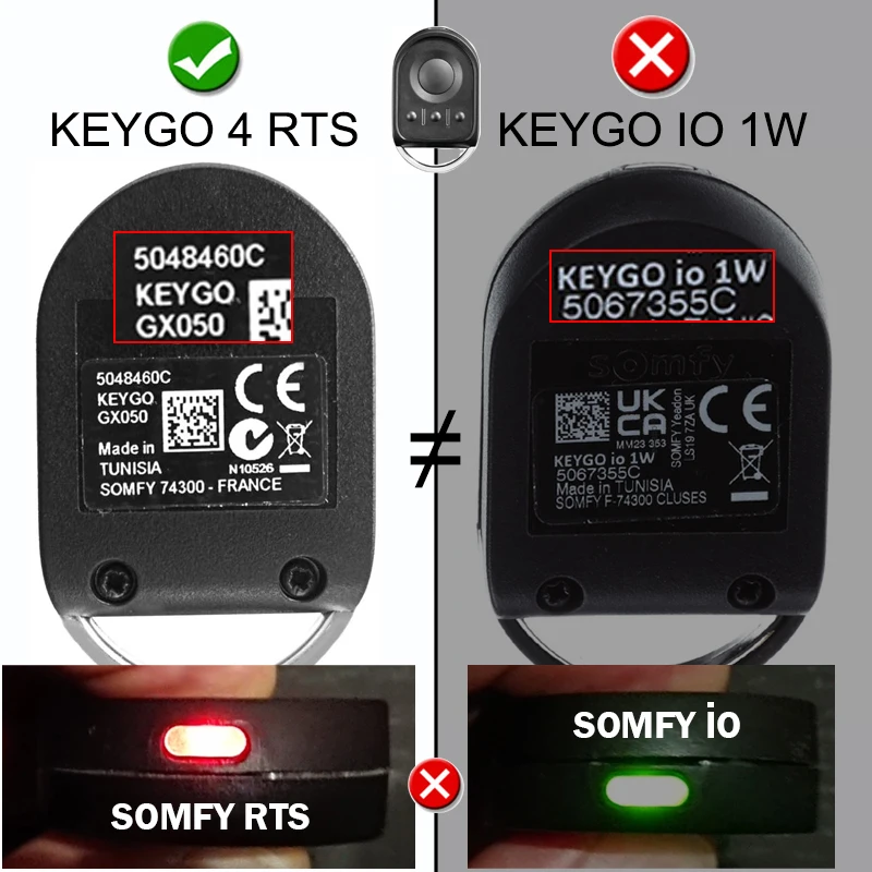 Фото Пульт дистанционного управления для гаражных ворот Keytis NS 2 RTS / Keygo 4 RTS / Keytis NS 4 RTS 433.42 МГц №2