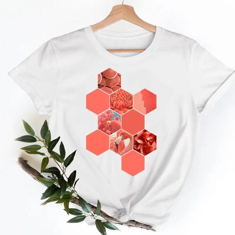 

T Women Short Sleeve Tshirt Top Female Tee Shirt Lady Summer Watercolor Plaid Cute Clothes Casual Fashion Graphic T-shirts