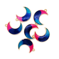 1020pcs 1722mm enamel crescent moon charms for necklaces earrings diy pendants charms accessories jewelry making crafts