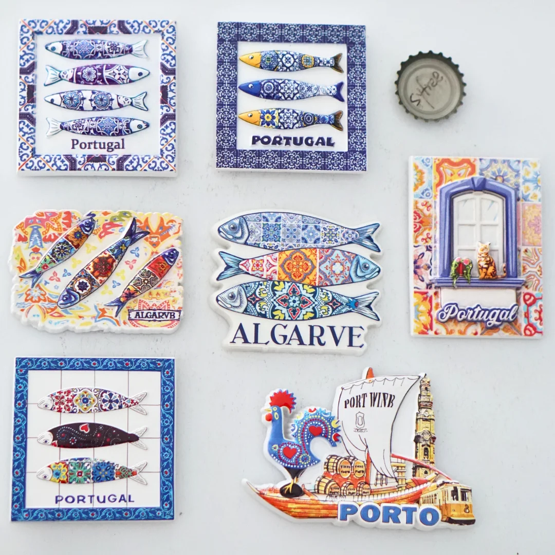 Фото 1 шт., магниты на холодильник Algarve, португальские магниты на холодильник, синие магниты на холодильник, домашний декор в стиле Португалии, синий домашний декор, Photo Fri №1