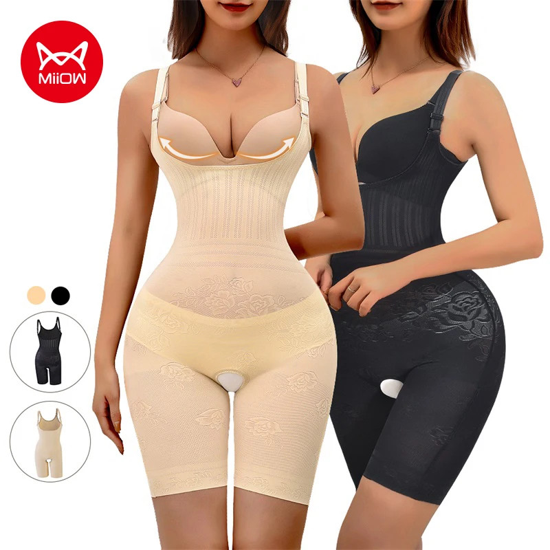 

MiiOW Slimmer Body Shaper Comfortable Bodysuit Shapewear Women Full Tummy Control Slimming Sheath Butt Push Up Thigh Abdomen