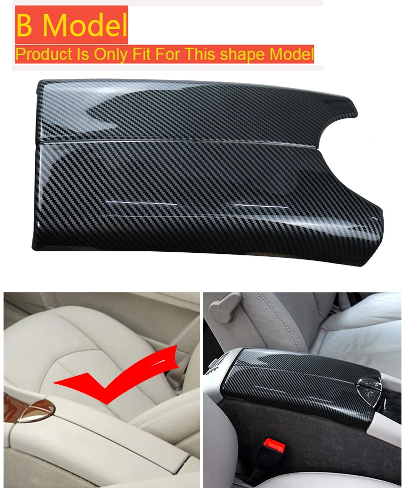 

Автомобильный Стайлинг центральная консоль крышка панель подлокотник коробка накладка Защитная крышка для Mercedes Benz E class W211 2003-2008 автомобильные аксессуары
