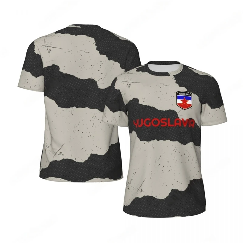 Модные футболки с графическим флагом Югославия летние трендовые 3D принтом