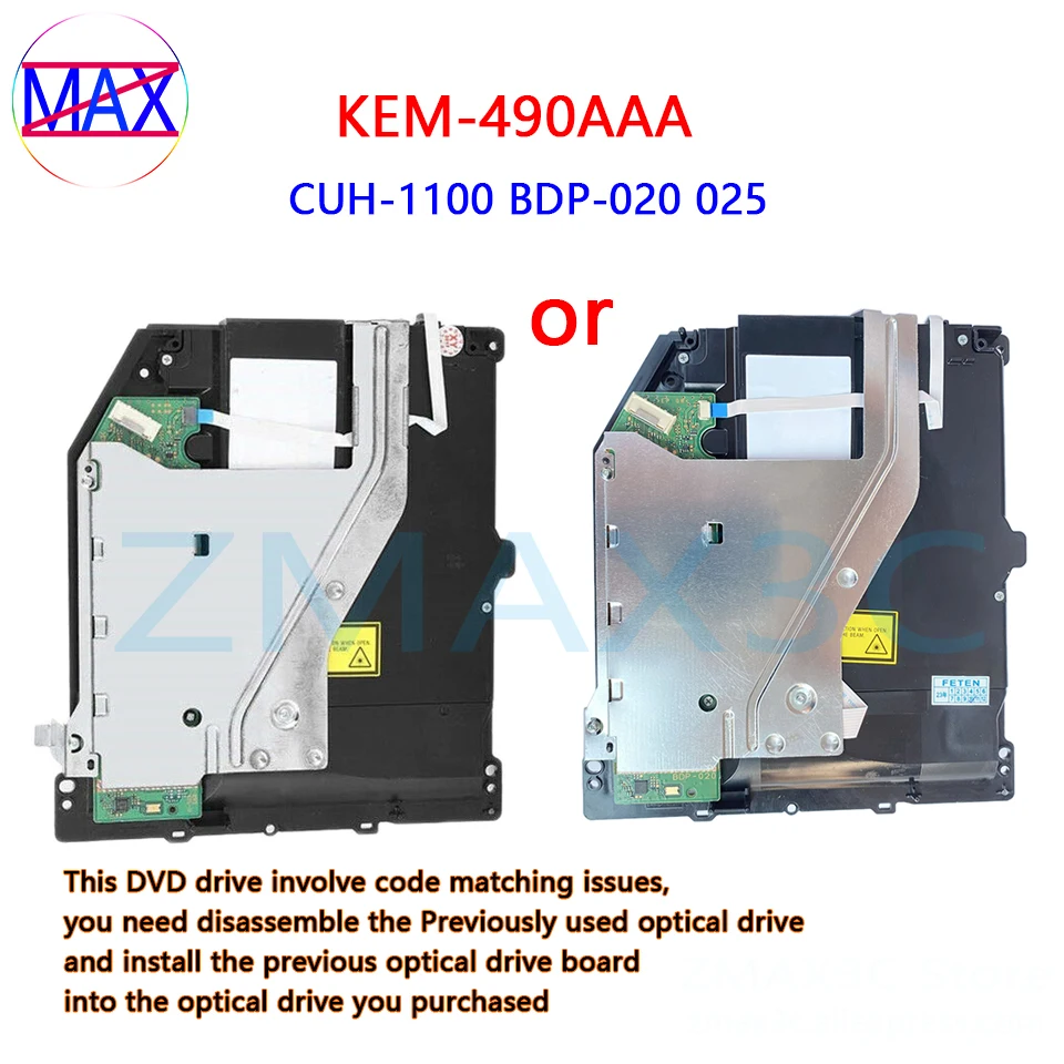 Оригинальный DVD-привод KEM-490AAA для консоли PS4 CUH-1100 BDP-020 BDP-025 KES490A
