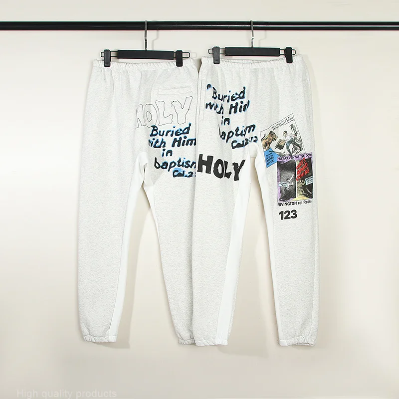 

Street Vintage RRR123 Style Sweatpants Men Women High Quality Lettered Pictorial Graffiti Printed Casual Pants