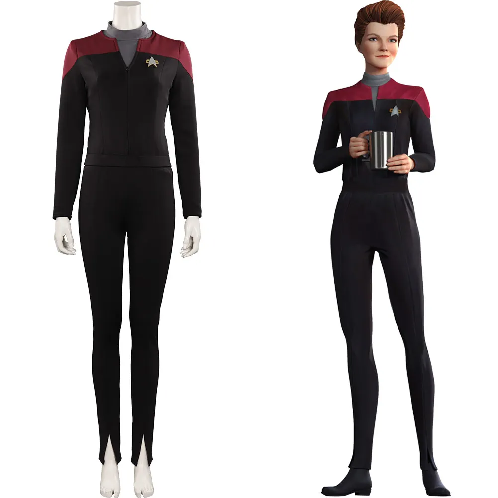 

Adult Women Star Prodigy Kathryn Janeway Cosplay Costume Uniform Outfits Halloween Carnival Suit