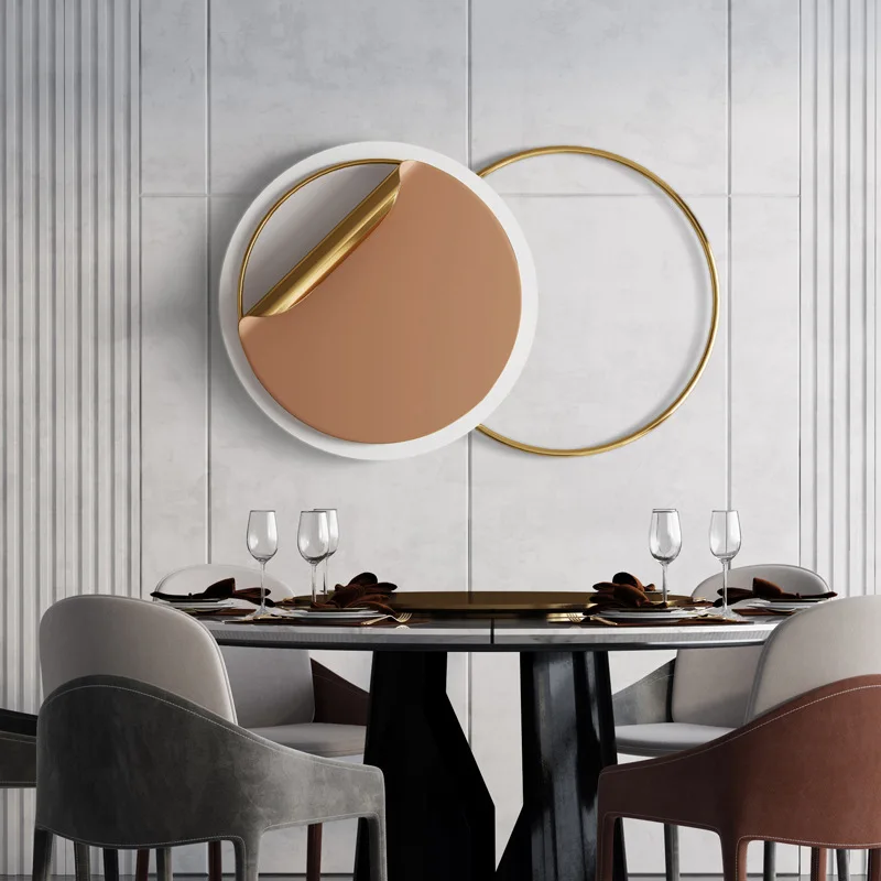 

Metal Wall Decoration Pendant Nordic Wall Decoration Wall Wrought Iron Wall Hanging Round Living Room Bedroom Wall Decoration