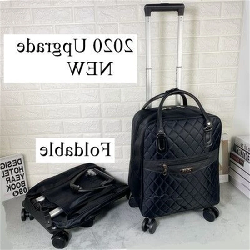 Women travel backpack with wheels Wheeled bag for travel trolley bags Oxford large capacity Travel Rolling Luggage Suitcase Bag