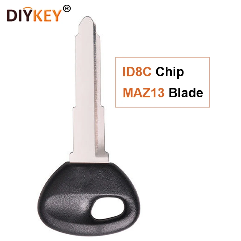 Ключ зажигания с необработанным транспондером DIYKEY чип ID8C лезвием MAZ13 для Mazda 626 MPV