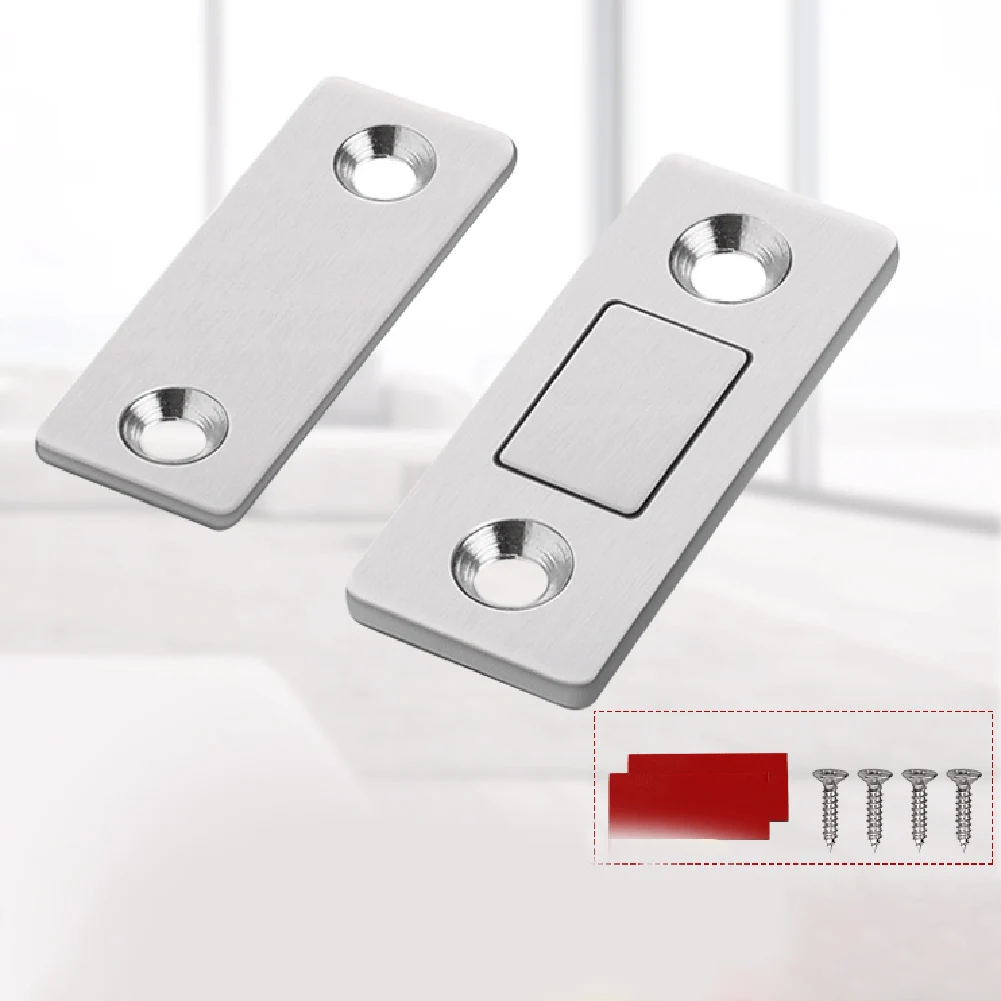 

Door Catch Door Closer Strong Magnetic Suction Bead Ultra-thin Wardrobe Door Suction 2pcs/Set Cabinet Catches Latches