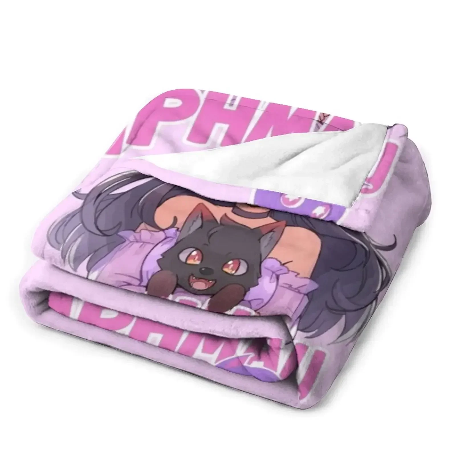 Одеяло с фиолетовым волком Aphmau очень большое туристическое одеяло