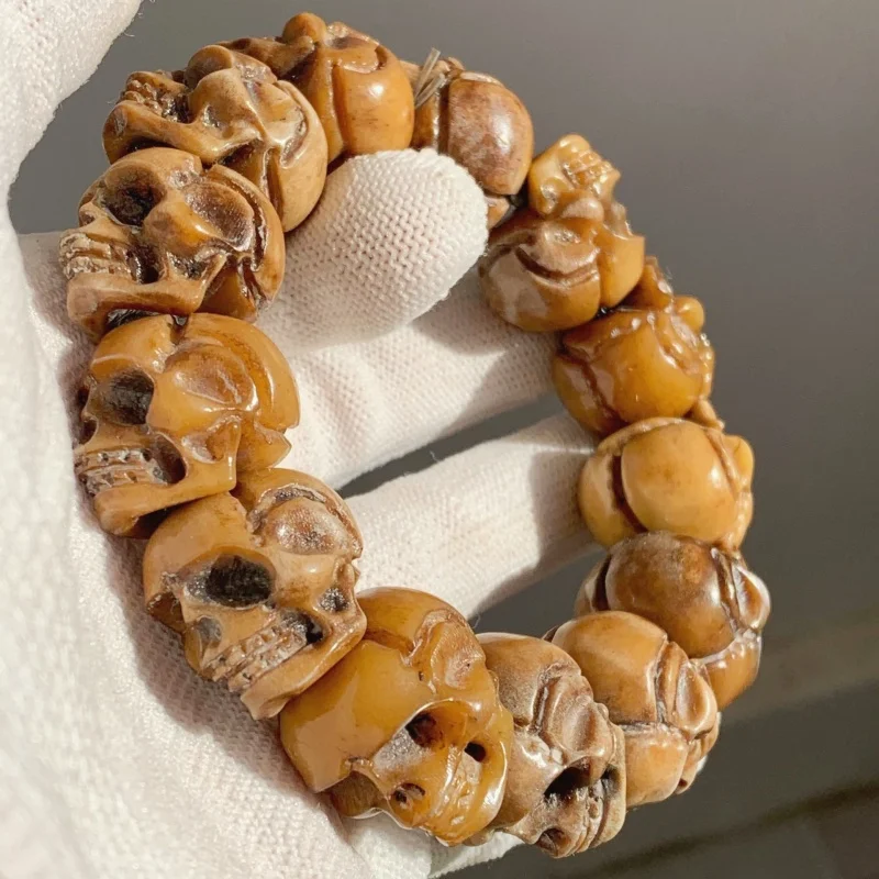 Старый рог оленя ручная работа труп туолин Будда бусины Xizang Linggu Wen браслет с