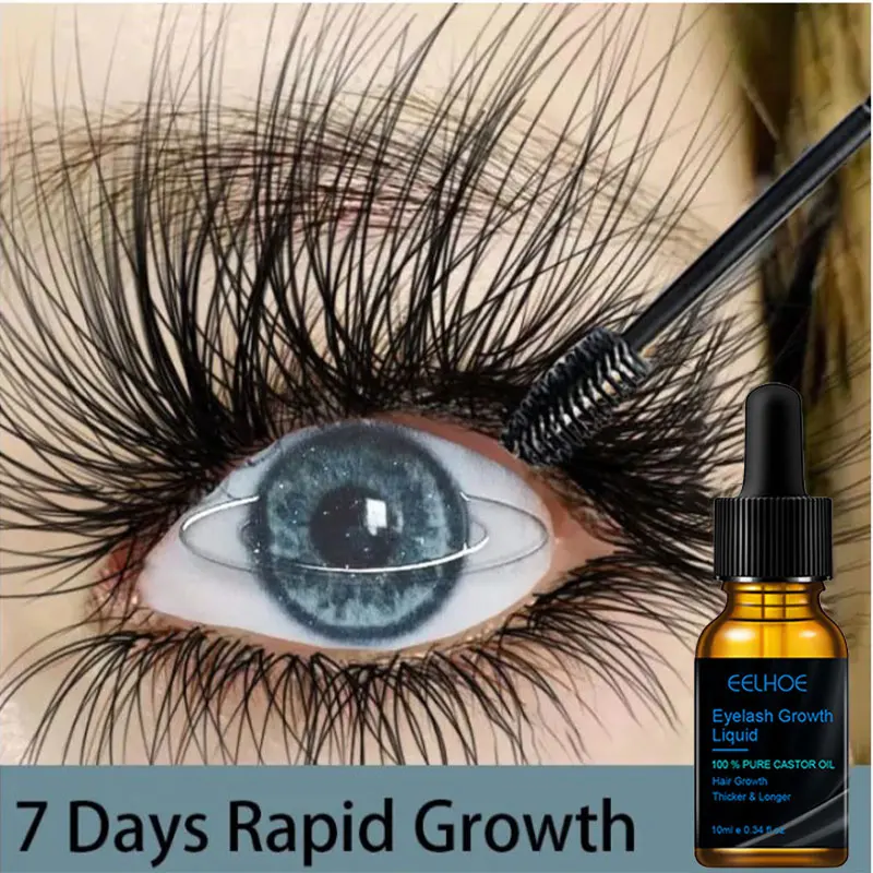 

Fast Eyelash Growth Serum 7 Days Rapid Eyelash Eyebrow Enhancer Pure Castor Oil Lash Hair Longer Fuller Thicker Grow Treatment