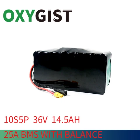 Литиевая батарея OXYGIST 10S5P 14.5Ah 36V