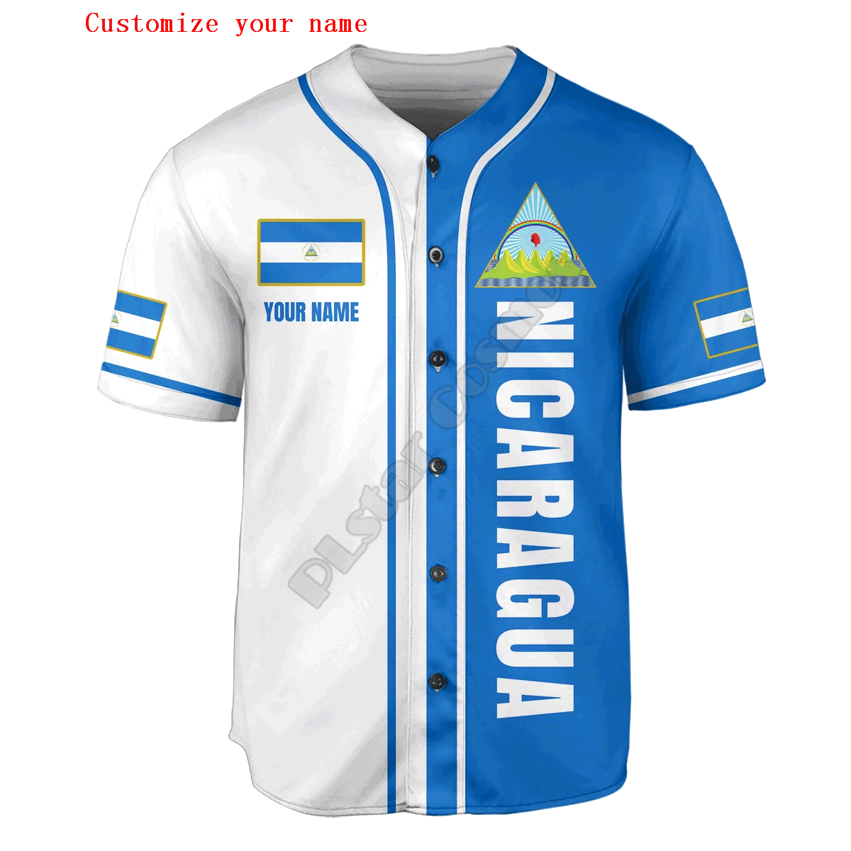 Honduras Half & Half Customize Your Name Baseball Jersey Shirt Baseball Shirt 3D Printed Men's Shirt Casual Shirts hip hop Tops