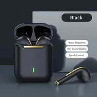 j18 tws bluetooth headset wireless earbuds air super pods bass with mic retail box noise cancelling stereo earphone for sports