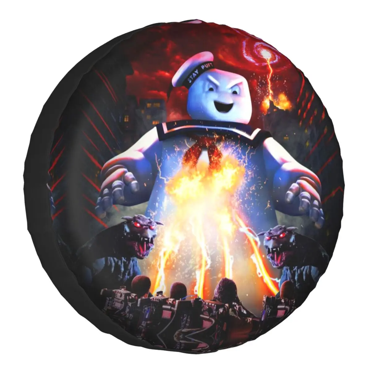 

Ghostbusters Afterlife Birthday Cartoon For Fans Spare Tire Cover for Suzuki Mitsubish Supernatural Comedy Film Car Wheel Covers