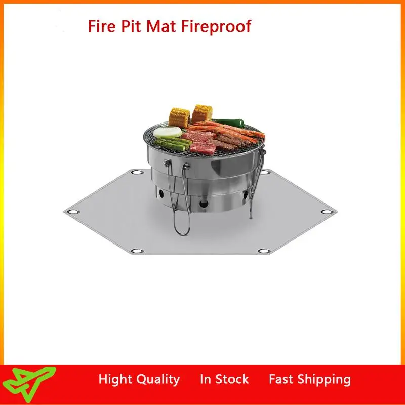 

Fire Pit Mat Fireproof Outdoor Camping Heat Insulation Floor Protection Barbecue Mat Flame Retardant Fiberglass Fire Blanket