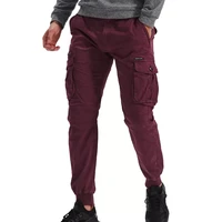 cargo pants solid color cotton joggers fashion mens clothing 2022 spring autumn casual ankle length mens