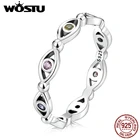 Женское кольцо из серебра 925 пробы, в виде розового глаза