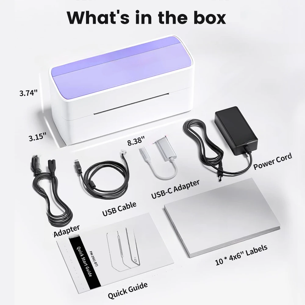 Термопринтер этикеток 4x6 дюймов универсальная адресная бумага для доставки