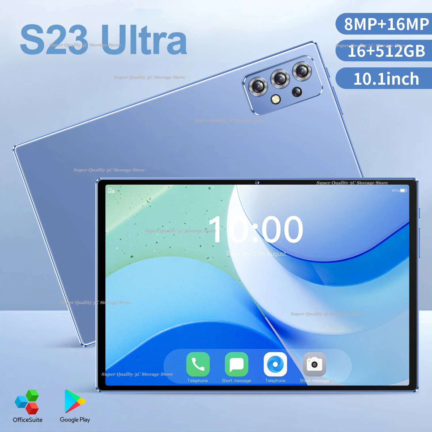 

Планшет S23 на Android, 2023 дюйма, с клавиатурой, 16 + 10,1 ГБ