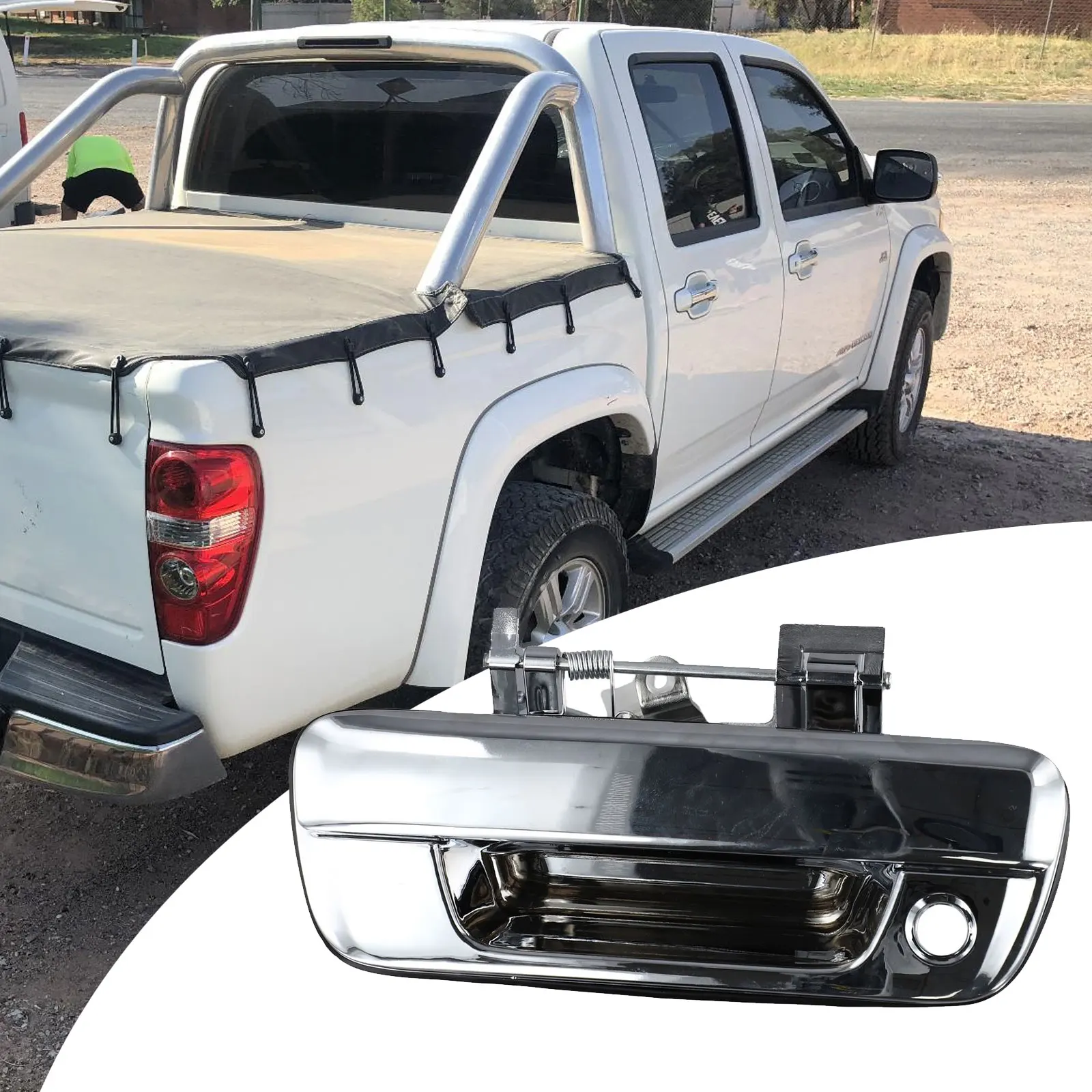 Хромированная сменная ручка задней двери подходит для Holden Colorado и Isuzu DMAX