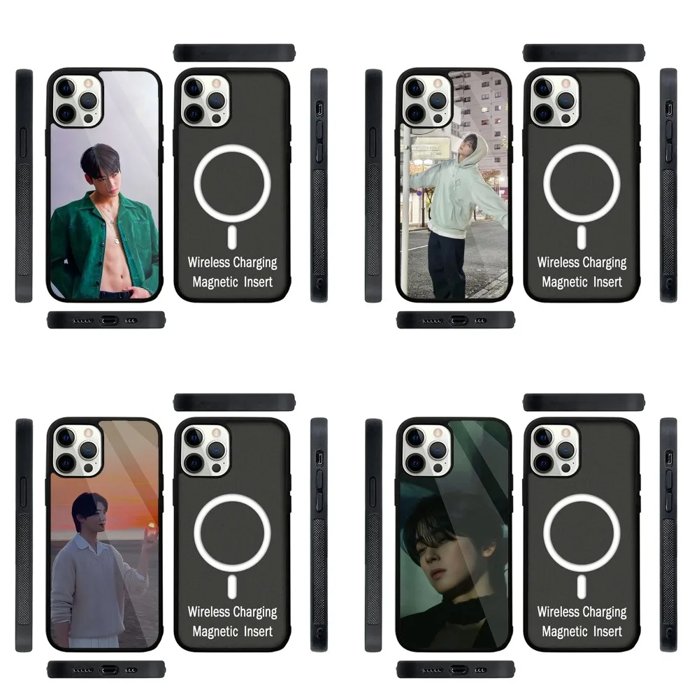 Чехол для телефона Cha E-EunWoo с сильным магнитом IPhone 16 15 14 13 Pro Max Plus 11 12 Мини