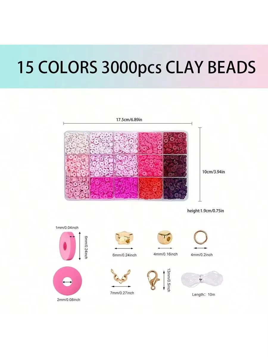 Набор Браслетов Из Глиняных Бусин Своими Руками С Бесплатными Бусинами И Нитью