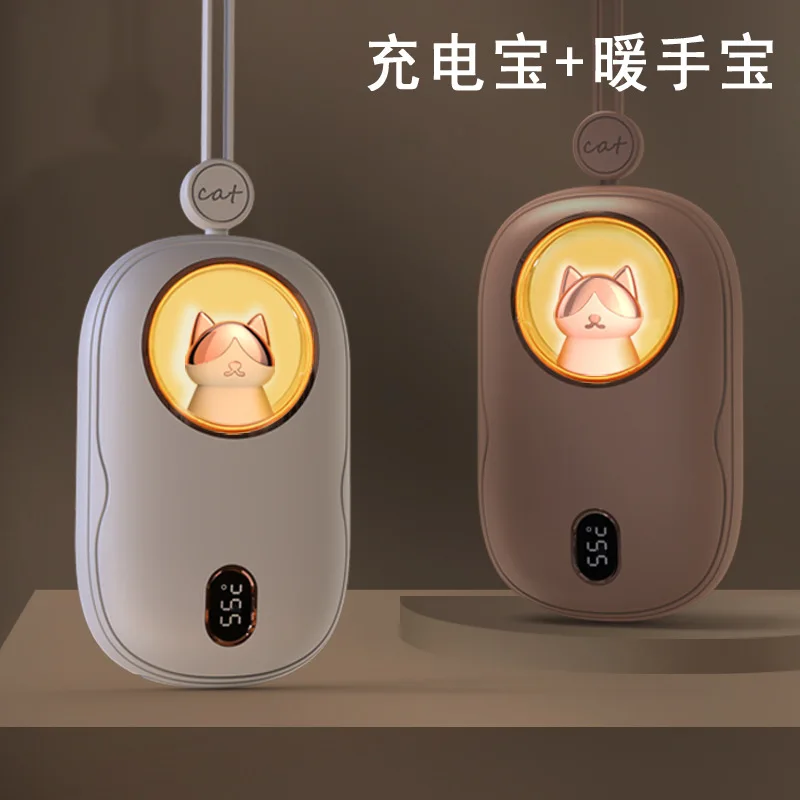 

Умный котенок с Usb-зарядкой, теплая ручная зарядка, сокровище для детей, двусторонний нагреватель, большая емкость, логотип
