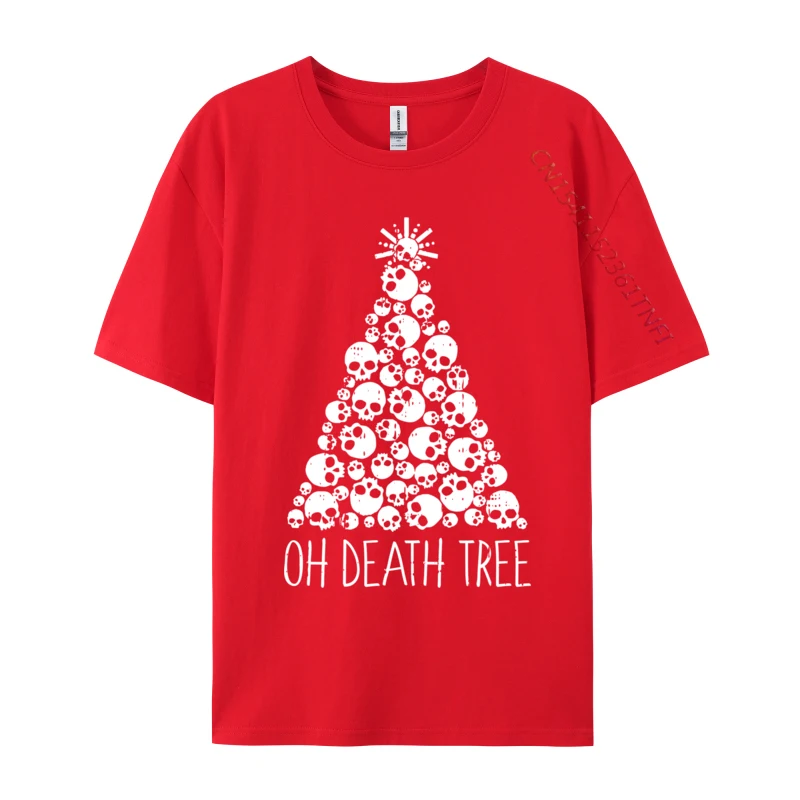 Skull Christmas Tree Goth Gothic X-Mas Bones Men Women T Shirts Cotton Tops 3d Printed T-Shirts Oh Death