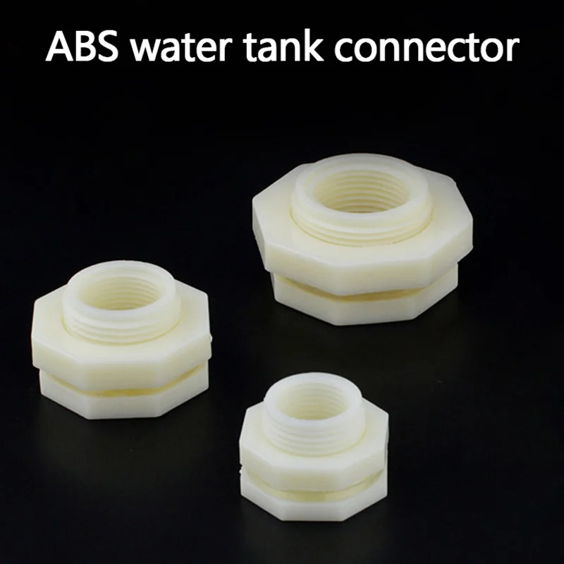 

ABS water tank connectorfish tank Bulkhead Pipe Joints ABS Fmale thread aquarium water inlet outlet connector water tank 1 Pcs