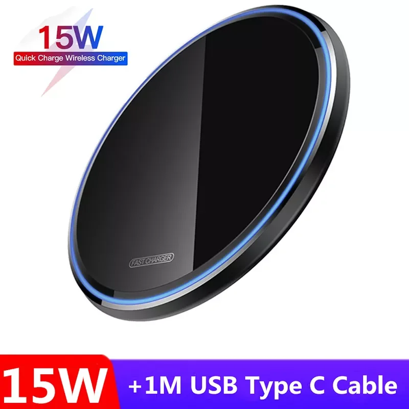 

Qi Wireless Charger Dock for Samsung S21 S20 Note 20 iPhone 13 12 11 Pro Max XR 8 Wireless Induction Fast Charging Adapter