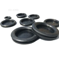 black single face blanking blind wiring rubber grommets hole plug electric wire gasket hole dia14mm 150mm