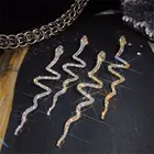 Женские серьги-подвески в виде змеи, 1 пара