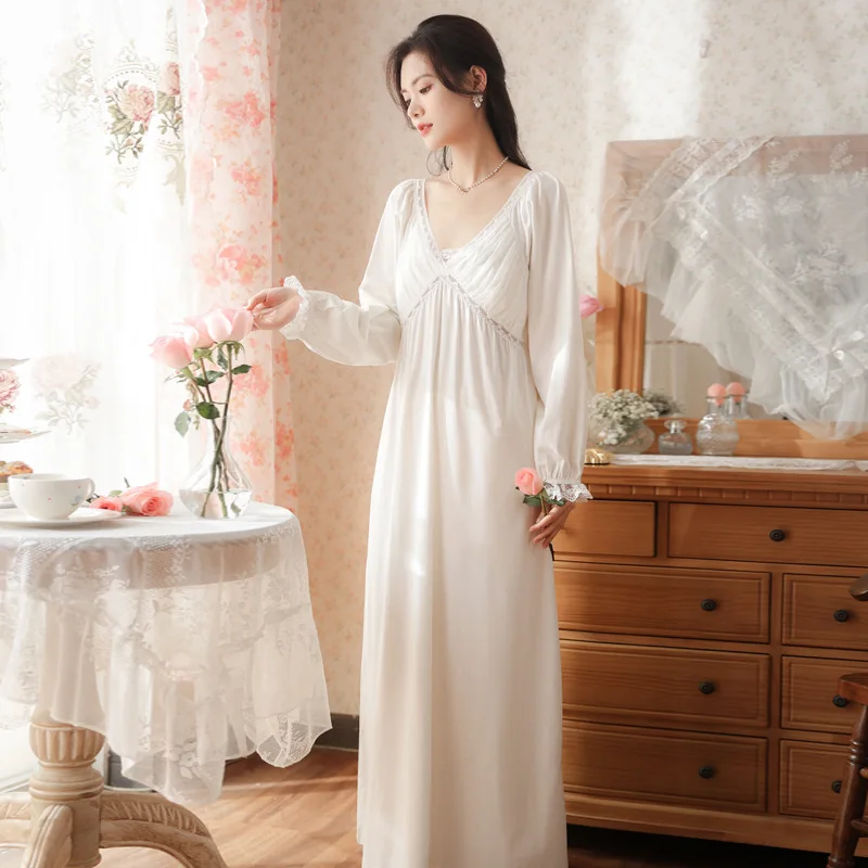 Roseheart Women Homewear White Cotton Lace Sexy Sleepwear Nightdress Nightwear Nightgown Sleepwear Homewear Gown Dress