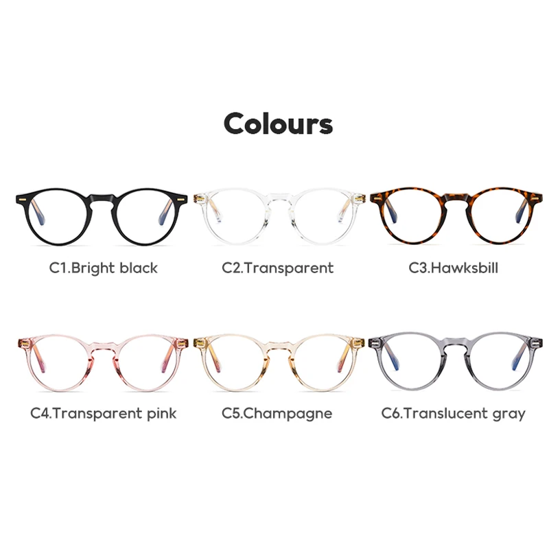 VCKA модные круглые женские очки для близорукости TR90 оправа винтажные анти-синий