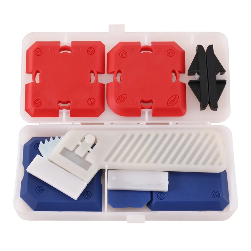 

1Set Caulking Tool Kit With Sealant Finishing Tools And Caulk Removal Tools Easy Silicone Caulking With Guides Plastic+Metal