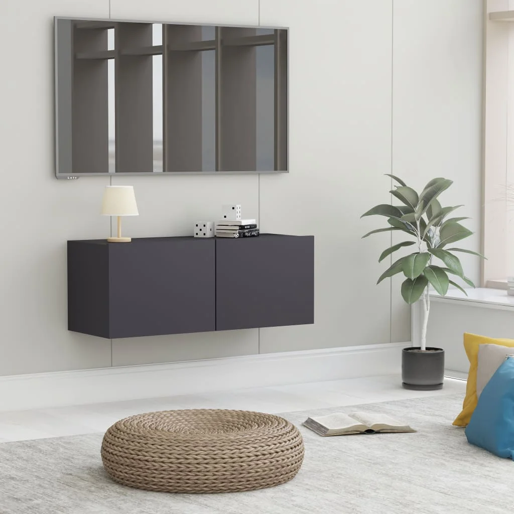 

Furniture TV gray furniture Television living room 80x30x30 cm chglomerated