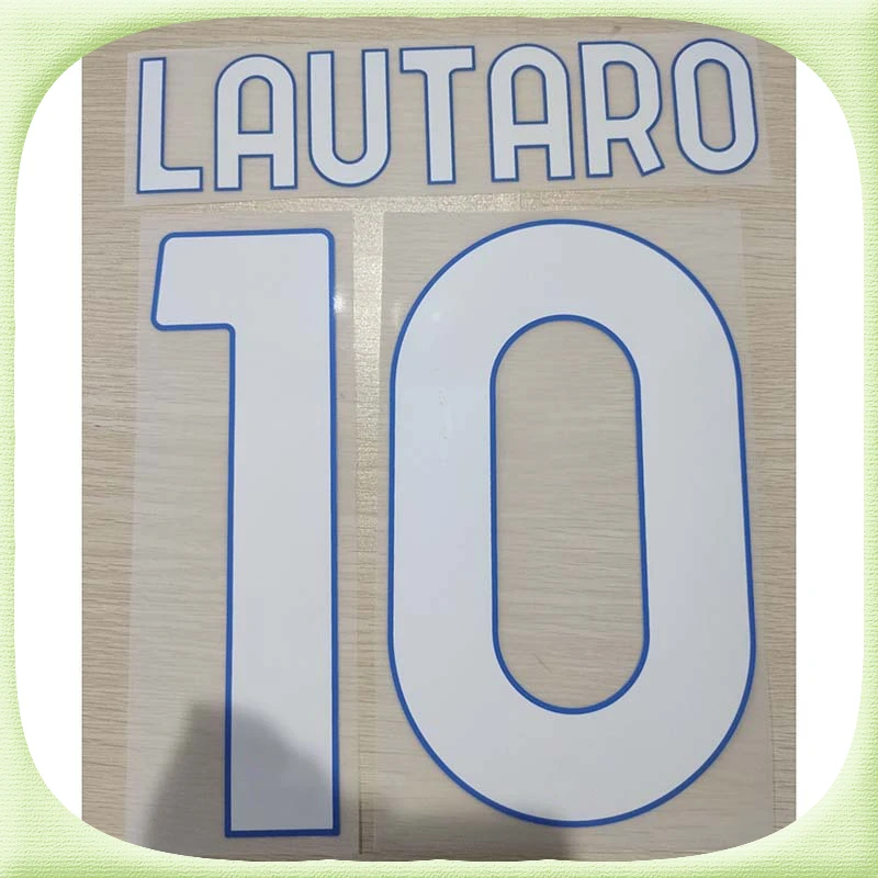 

21-22 Home Football Namesets Badges Iron On Soccer Top Quality Nameset LAUTARO SENSI SKRINIAR