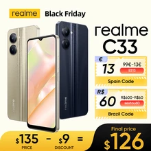 [World Premiere] realme C33 Smartphone Octa Core Processor 50MP AI Camera 5000mAh Battery 8.3mm Ultra Slim 6.5'Fullscreen