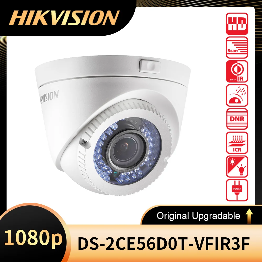 

Original hikvision DS-2CE56D0T-VFIR3F(2.8-12mm) HD 1080p IR Turret Camera Switchable TVI/AHD/CVI/CVBS
