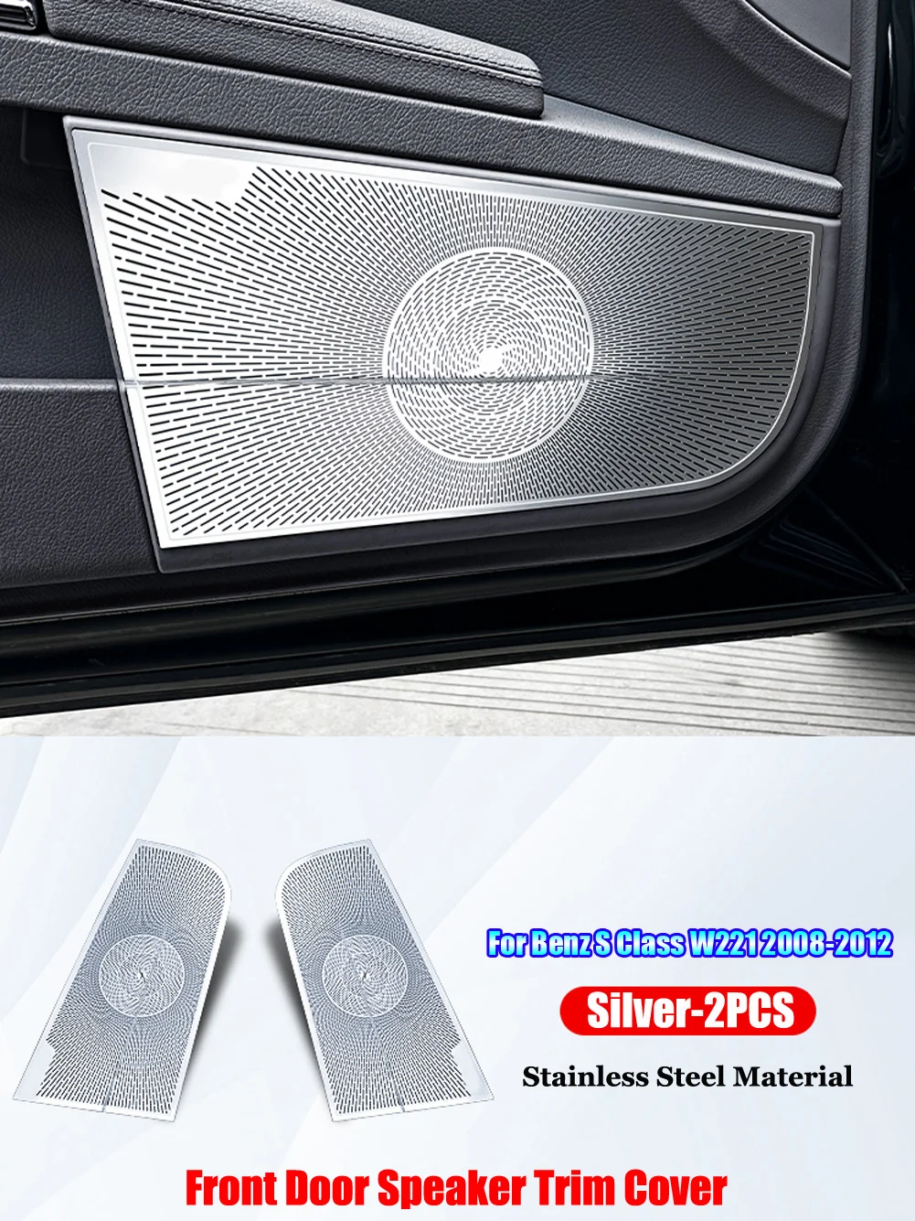 

Для Mercedes Benz S Class W221 2008-2012 Автомобильная Передняя и задняя дверь A-pillar треугольный твитер аудио динамик под сиденье вентиляционная крышка отделка