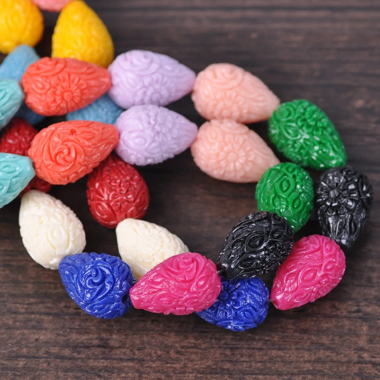 20 шт. бусины в форме капли 18 х13 мм |